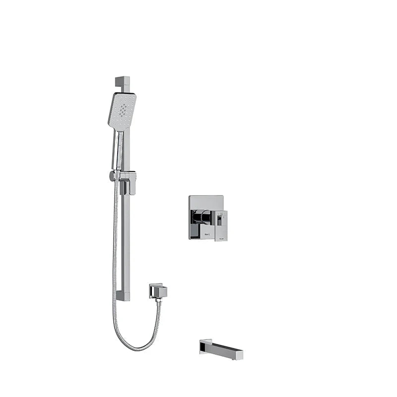 Riobel Kubik 2-Way System with Tub Spout and Hand Shower Rail