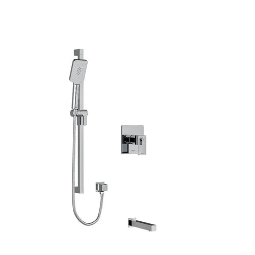 Riobel Kubik 2-Way System with Tub Spout and Hand Shower Rail