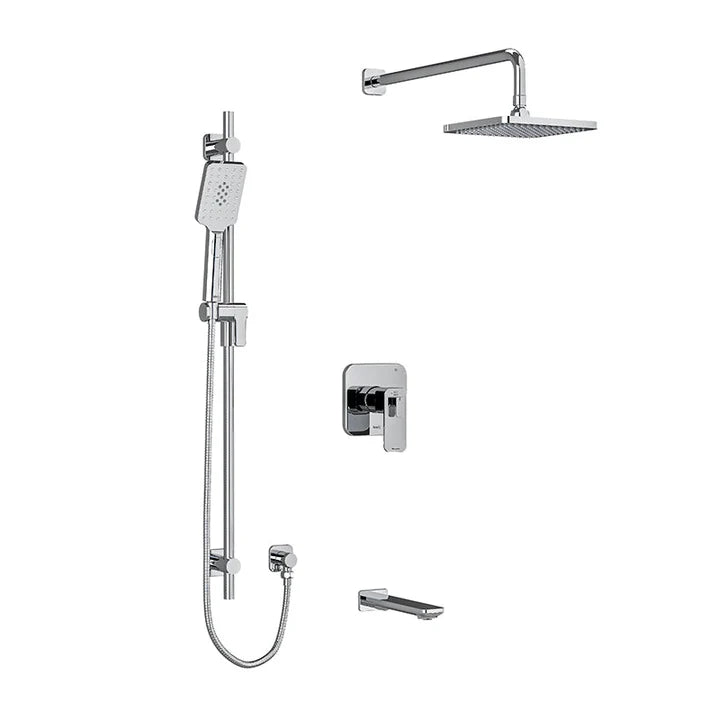 Riobel Equinox 3-Way System with Hand Shower Rail, Shower Head and Tub Spout