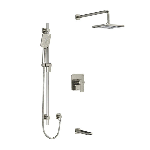 Riobel Fresk 3-Way System with Hand Shower Rail, Shower Head and Tub Spout