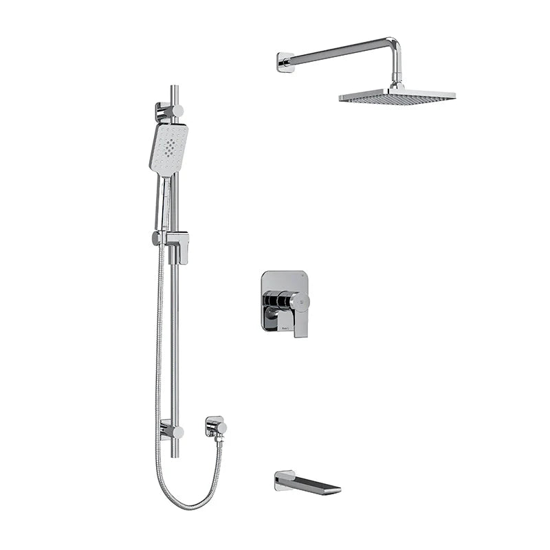 Riobel Fresk 3-Way System with Hand Shower Rail, Shower Head and Tub Spout