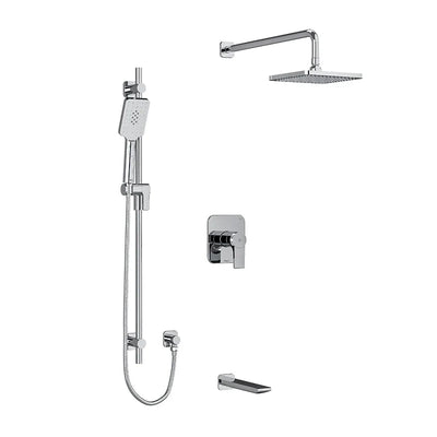 Riobel Fresk 3-Way System with Hand Shower Rail, Shower Head and Tub Spout