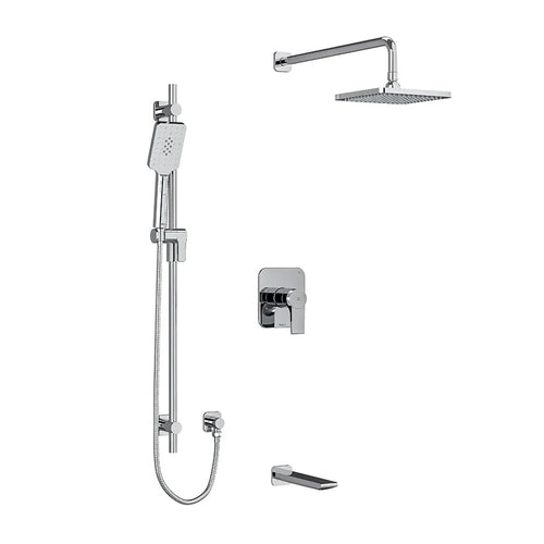 Riobel Fresk 3-Way System with Hand Shower Rail, Shower Head and Tub Spout