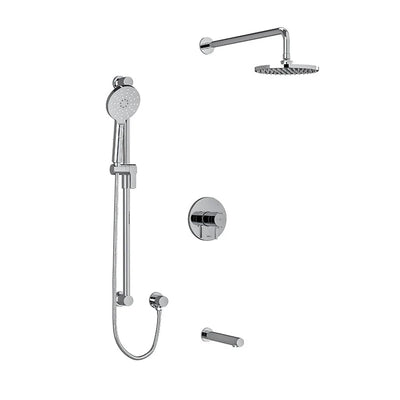 Riobel Riu 3-Way Shower System with Handheld Shower, Shower Head, and Tub Spout – Complete Bathroom Set