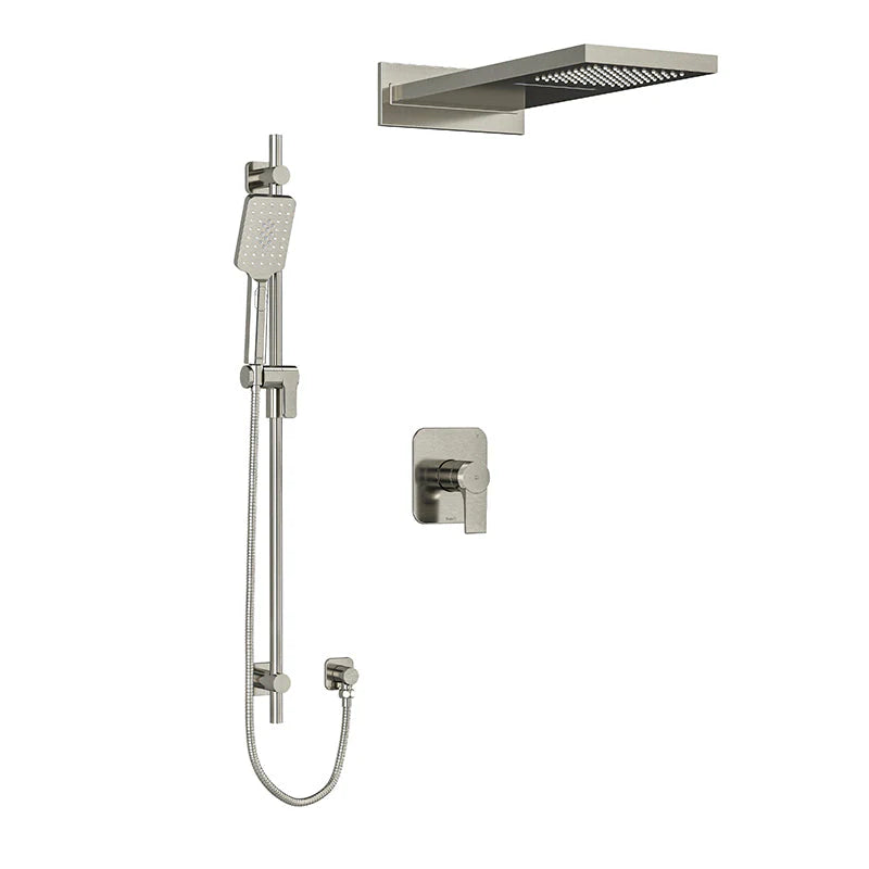 Riobel Fresk 3-Way System with Hand Shower Rail and Rain and Cascade Shower Head