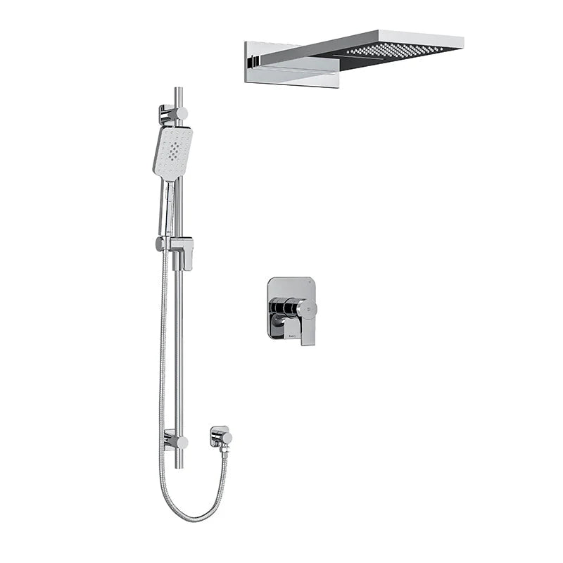 Riobel Fresk 3-Way System with Hand Shower Rail and Rain and Cascade Shower Head