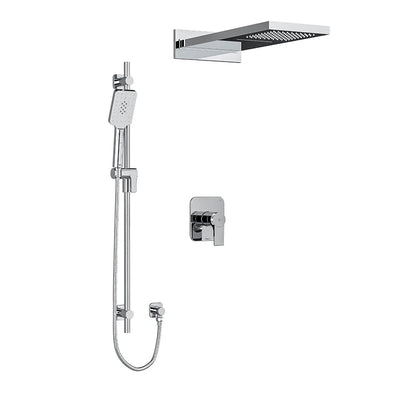 Riobel Fresk 3-Way System with Hand Shower Rail and Rain and Cascade Shower Head