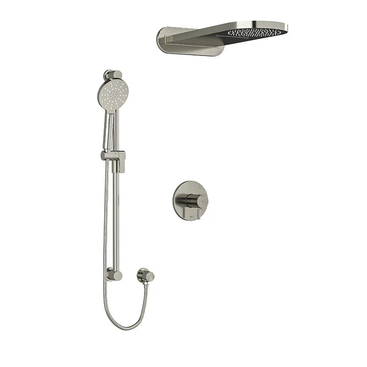 Riobel Riu 3-Way System with Hand Shower Rail and Rain and Cascade Shower Head