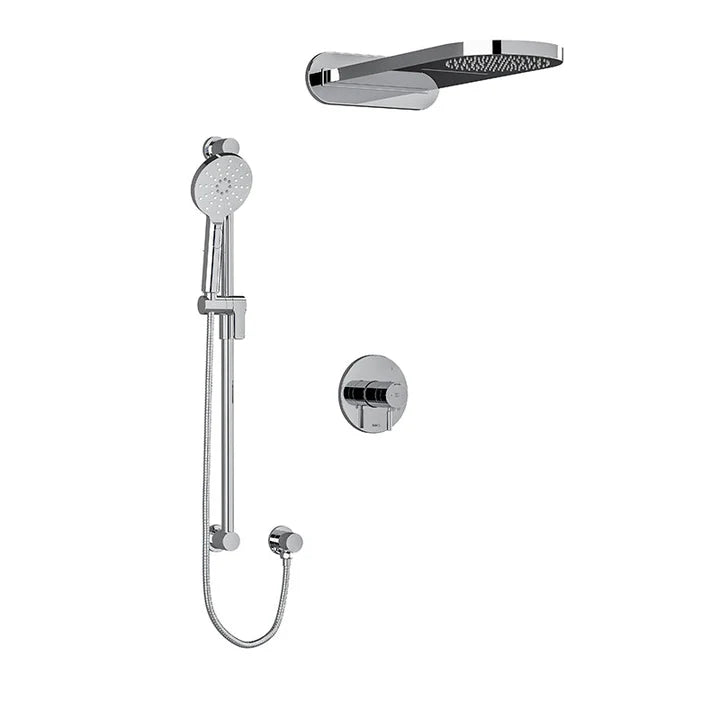 Riobel Riu 3-Way System with Hand Shower Rail and Rain and Cascade Shower Head