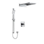 Riobel Kubik 3-Way System with Hand Shower Rail and Rain and Cascade Shower Head