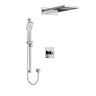 Riobel Kubik 3-Way System with Hand Shower Rail and Rain and Cascade Shower Head