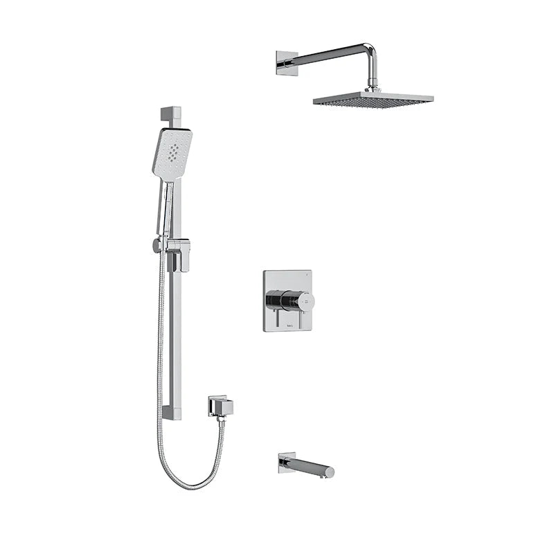 Riobel Premium KIT#2845 3-Way System with Hand Shower Rail, Shower Head and Spout