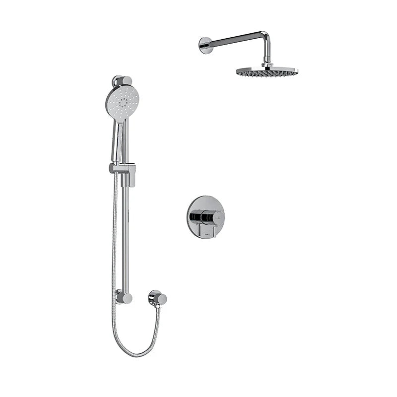 Riobel Riu 2-Way Shower Kit with Handheld Shower and Rain Shower Head – Complete System