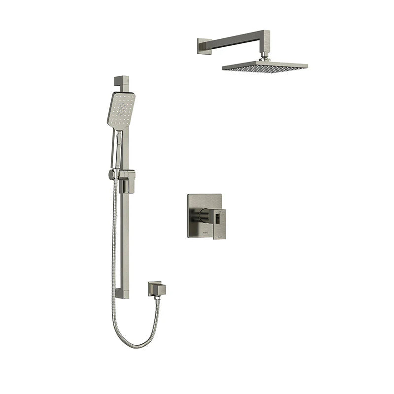 Riobel Kubik 2-Way Shower System with Handheld Shower and Shower Head – Modern Bath Kit