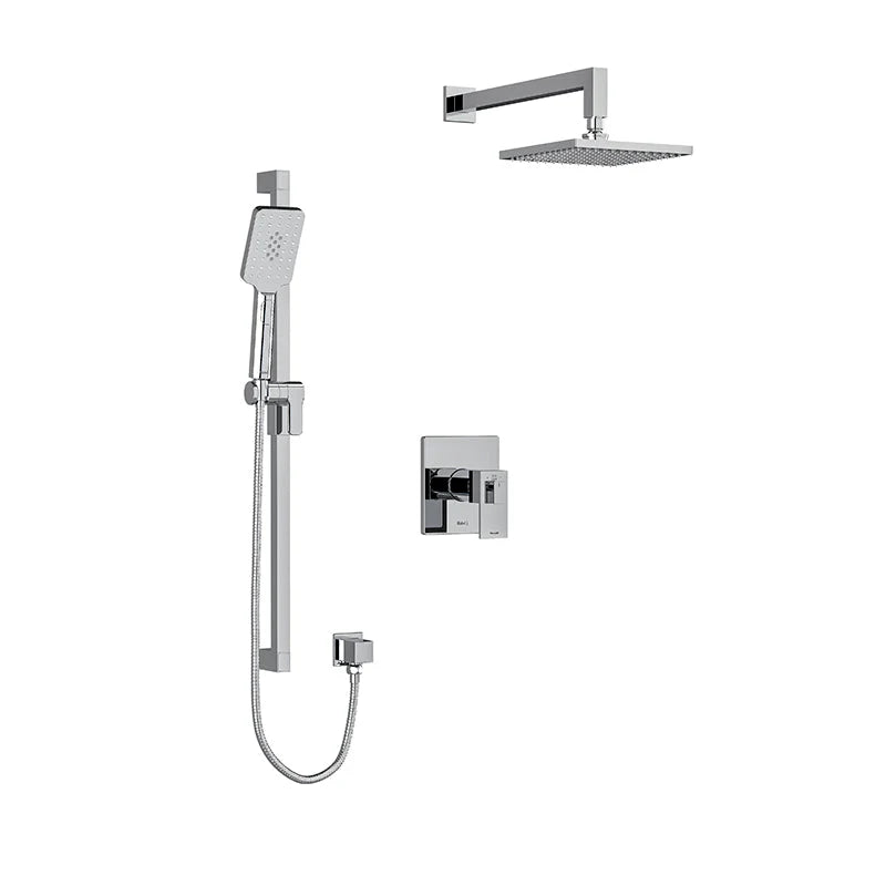 Riobel Kubik 2-Way Shower System with Handheld Shower and Shower Head – Modern Bath Kit