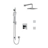 Riobel Zendo 3-Way System, Hand Shower Rail, Elbow Supply, Shower Head and 2 Body Jets