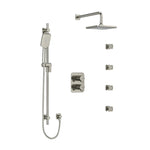 Riobel Equinox System with Hand Shower Rail, 4 Body Jets and Shower Head