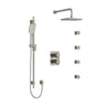 Riobel Equinox System with Hand Shower Rail, 4 Body Jets and Shower Head