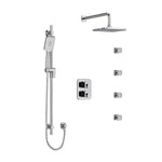 Riobel Equinox System with Hand Shower Rail, 4 Body Jets and Shower Head