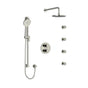 Riobel Riu Double Coaxial System with Hand Shower Rail, 4 Body Jets and Shower Head