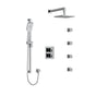 Riobel Kubik System with Hand Shower Rail, 4 Body Jets and Shower Head