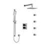 Riobel Kubik System with Hand Shower Rail, 4 Body Jets and Shower Head