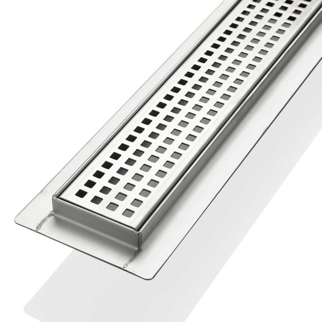 Kube 48″ Linear Drain with Pixel Grate