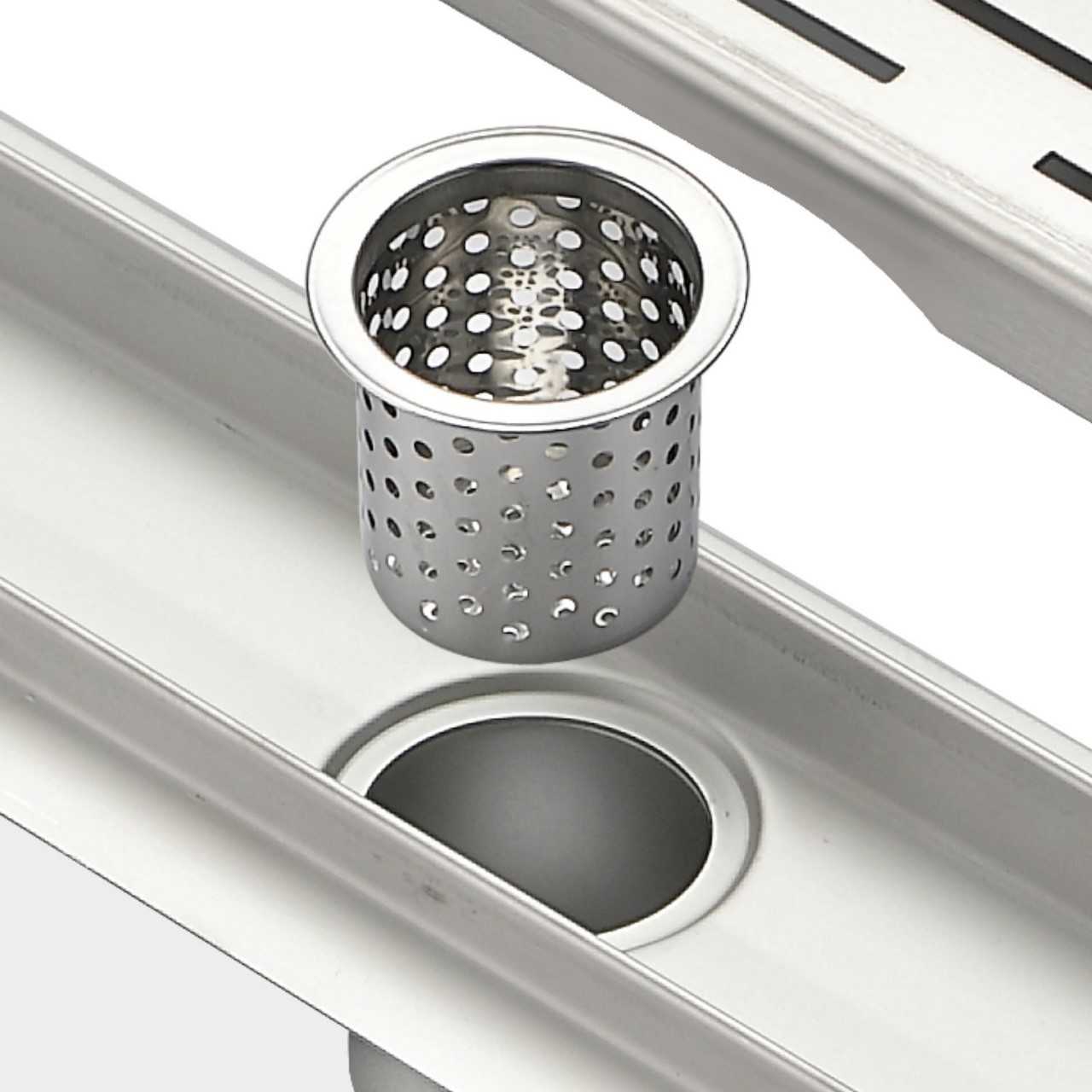 Kube 48″ Linear Drain with Pixel Grate