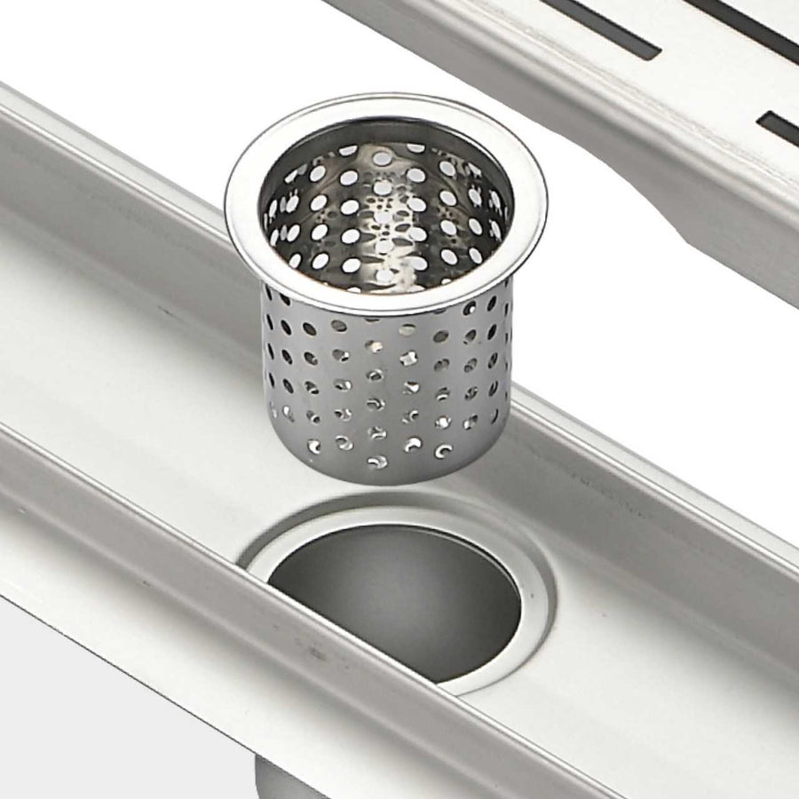Kube 48″ Linear Drain with Pixel Grate