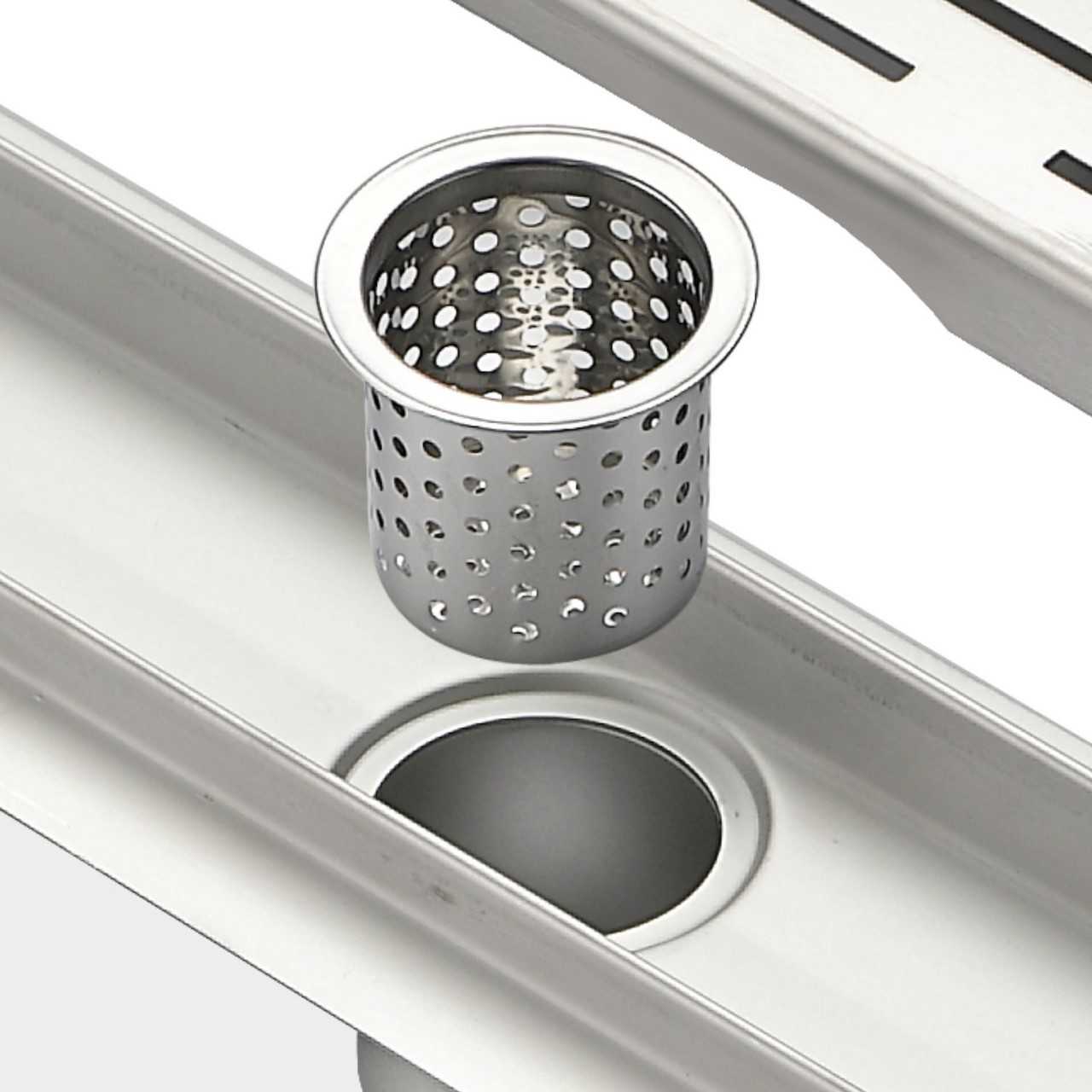 Kube 48″ Linear Drain with Linear Grate
