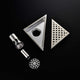 Kube 6.5″ Triangle Stainless Steel Pixel Grate – Chrome