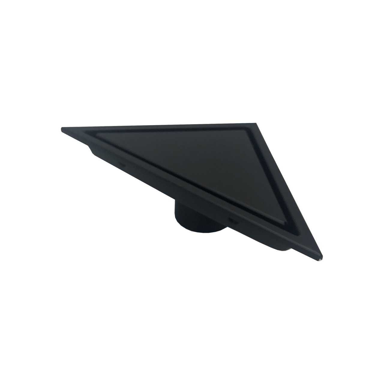 Kube 6.5″ Triangle Stainless Steel Tile Grate – Matte Black