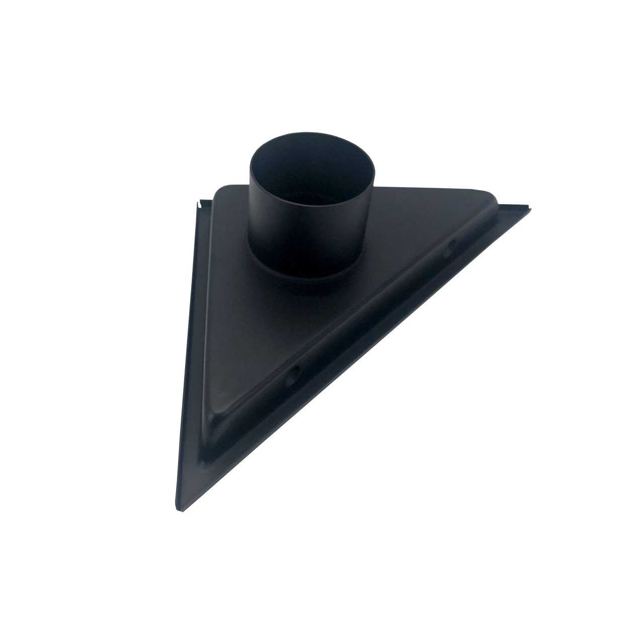Kube 6.5″ Triangle Stainless Steel Tile Grate – Matte Black
