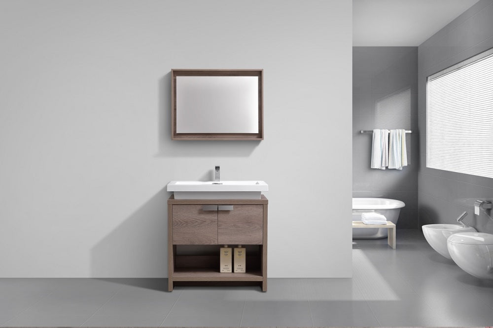Levi 30" Modern Bathroom Vanity with Cubby Hole