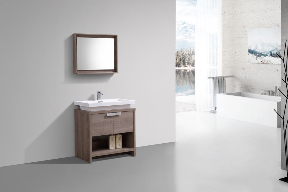 Levi 30" Modern Bathroom Vanity with Cubby Hole
