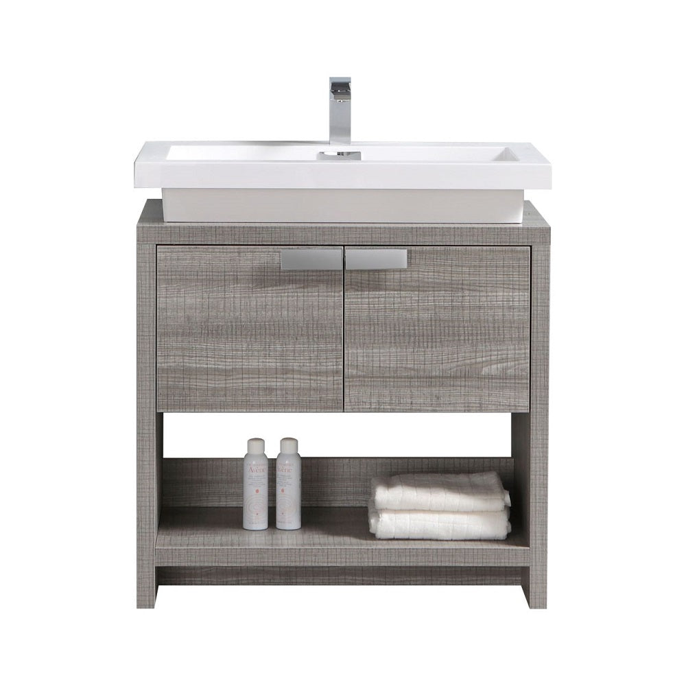 Levi 30" Modern Bathroom Vanity with Cubby Hole