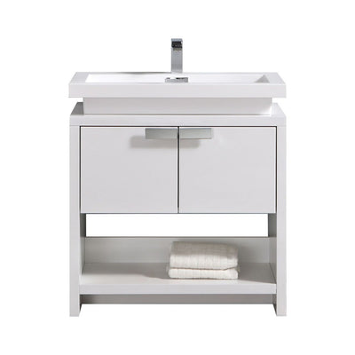Levi 32" Modern Bathroom Vanity with Cubby Hole