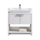 Levi 32" Modern Bathroom Vanity with Cubby Hole