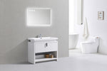 Levi 48" Modern Bathroom Vanity with Cubby Hole