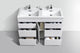 Milano 48" Double Sink Modern Bathroom Vanity