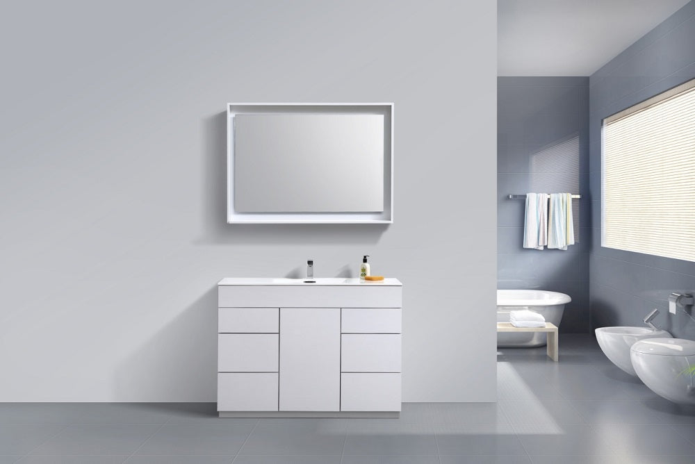 Milano 48" Single Sink Modern Bathroom Vanity