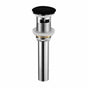 KubeBath Solid Brass Construction Pop-Up Drain With Overflow – Black