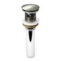KubeBath Solid Brass Construction Pop-Up Drain With Overflow – Brushed Nickel