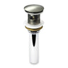 KubeBath Solid Brass Construction Pop-Up Drain With Overflow – Brushed Nickel