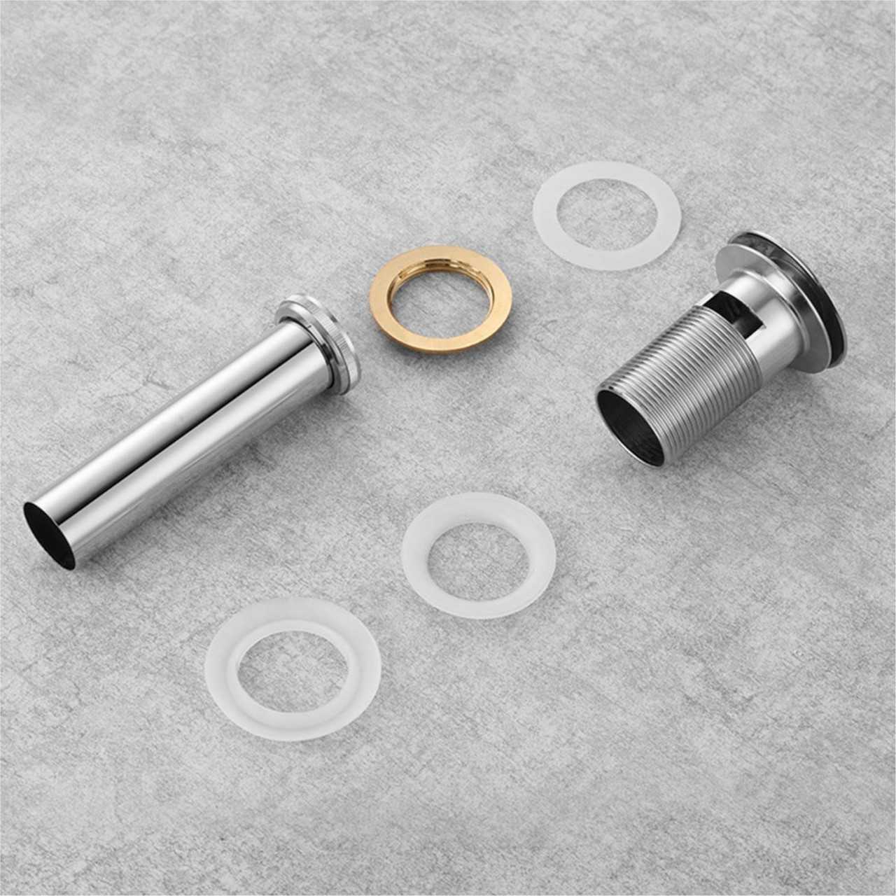 KubeBath Solid Brass Construction Pop-Up Drain With Overflow – Brushed Nickel