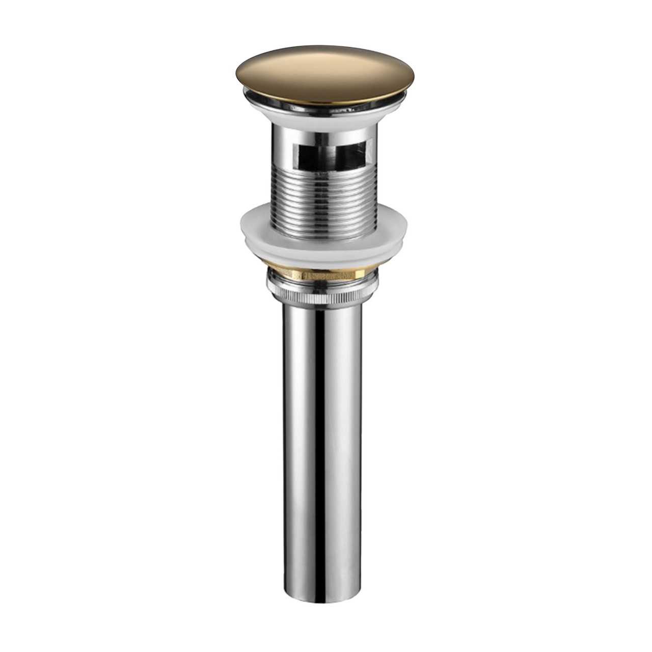 KubeBath Solid Brass Construction Pop-Up Drain With Overflow – Bronze