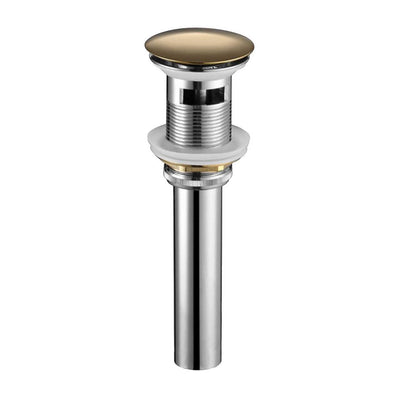 KubeBath Solid Brass Construction Pop-Up Drain With Overflow – Bronze