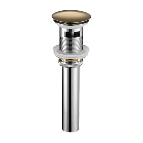 KubeBath Solid Brass Construction Pop-Up Drain With Overflow – Bronze
