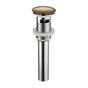 KubeBath Solid Brass Construction Pop-Up Drain With Overflow – Bronze