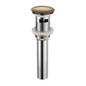 KubeBath Solid Brass Construction Pop-Up Drain With Overflow – Bronze